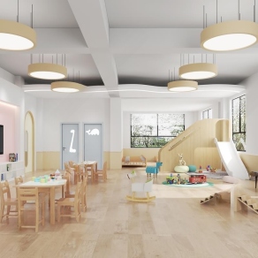 现代幼儿园活动室3D模型下载